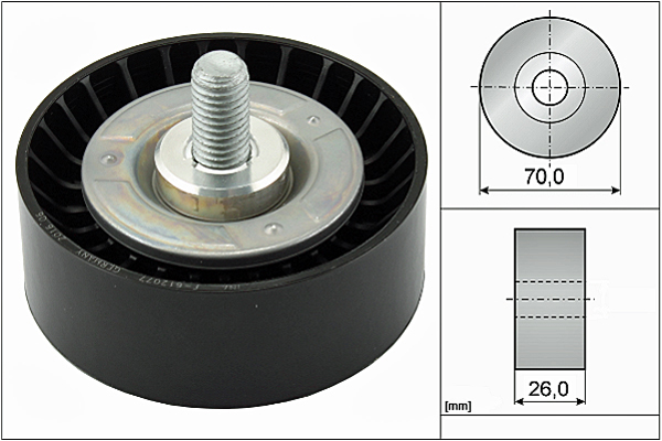 SCHAEFFLER INA Medløberhjul, multi-V-rem 532047510 for BMW