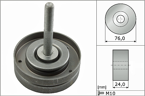 SCHAEFFLER INA Medløberhjul, multi-V-rem 532050010 for VW