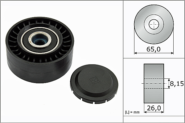 SCHAEFFLER INA Medløberhjul, multi-V-rem 532056410 for SEAT