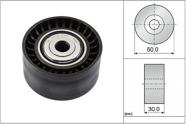 SCHAEFFLER INA Medløberhjul, multi-V-rem 532053410 for VAUXHALL NISSAN DACIA SMART MERCEDES-BENZ