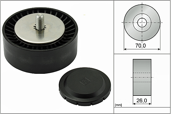 SCHAEFFLER INA Medløberhjul, multi-V-rem 532055310 for MINI