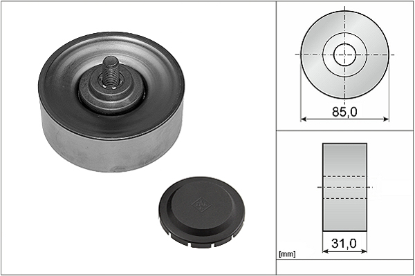 SCHAEFFLER INA Medløberhjul, multi-V-rem 532056910 for MINI
