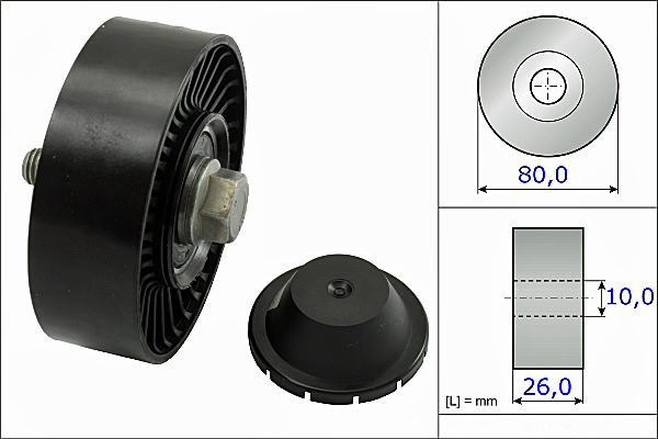 SCHAEFFLER INA Medløberhjul, multi-V-rem 532051210 for MINI BMW (BRILLIANCE)