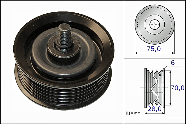 SCHAEFFLER INA Medløberhjul, multi-V-rem 532074410 for KIA