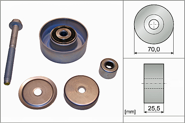 SCHAEFFLER INA Medløberhjul, multi-V-rem 532066510 for VAUXHALL SAAB
