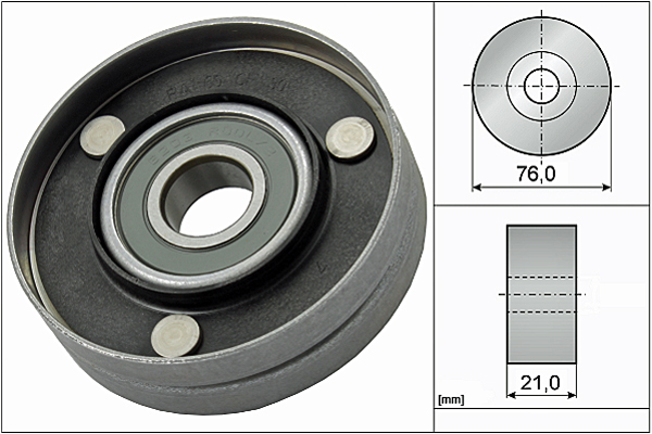 SCHAEFFLER INA Medløberhjul, multi-V-rem 532056710 for VW