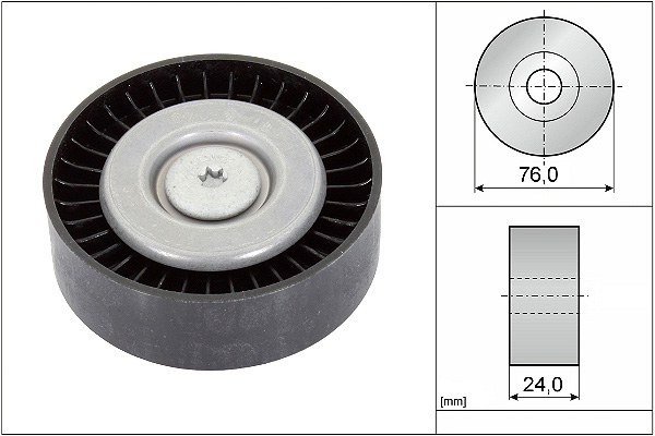 SCHAEFFLER INA Medløberhjul, multi-V-rem 532055810 for VOLVO FORD LAND ROVER