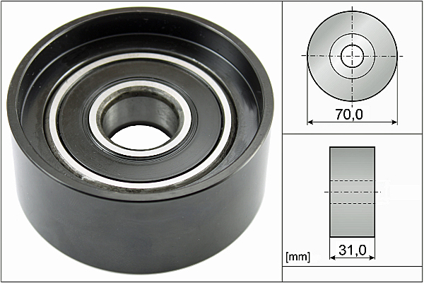 SCHAEFFLER INA Medløberhjul, multi-V-rem 532058810 for HONDA
