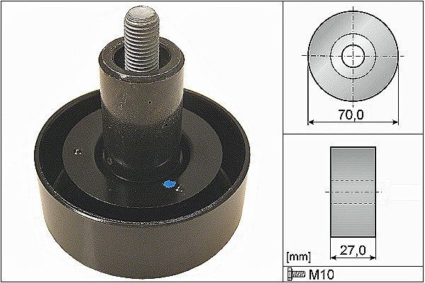 SCHAEFFLER INA Medløberhjul, multi-V-rem 532065710 for KIA