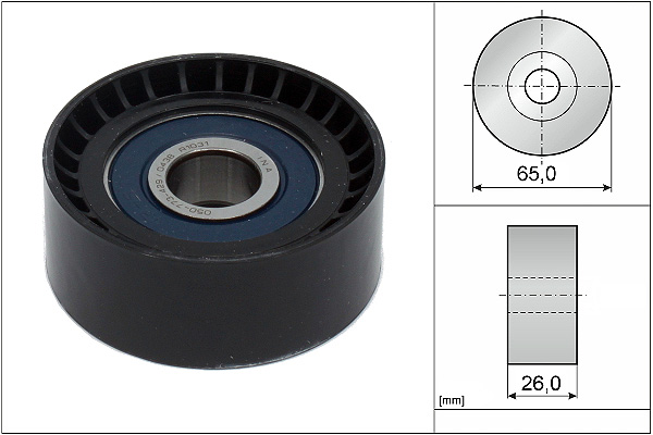 SCHAEFFLER INA Medløberhjul, multi-V-rem 532066610 for VAUXHALL