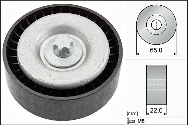 SCHAEFFLER INA Medløberhjul, multi-V-rem 532066710 for MERCEDES-BENZ MITSUBISHI