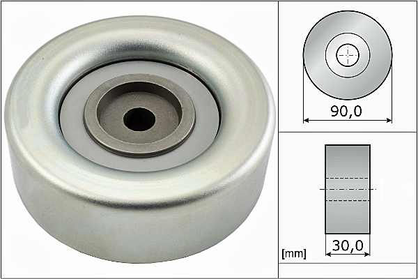 SCHAEFFLER INA Medløberhjul, multi-V-rem 532069310 for MITSUBISHI