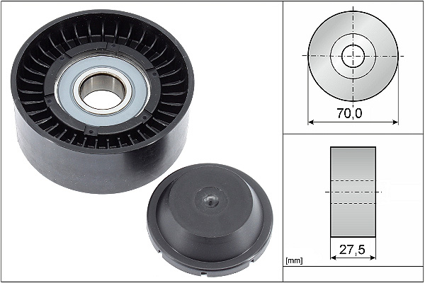 SCHAEFFLER INA Medløberhjul, multi-V-rem 532061010 for LEXUS