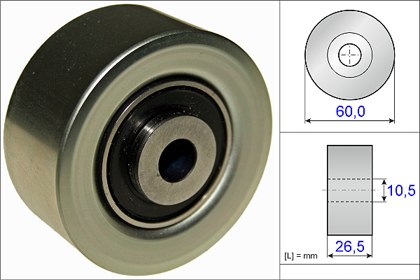 SCHAEFFLER INA Medløberhjul, multi-V-rem 532056110 for PEUGEOT
