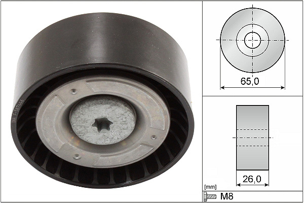 SCHAEFFLER INA Medløberhjul, multi-V-rem 532057110 for CHRYSLER FIAT MERCEDES-BENZ