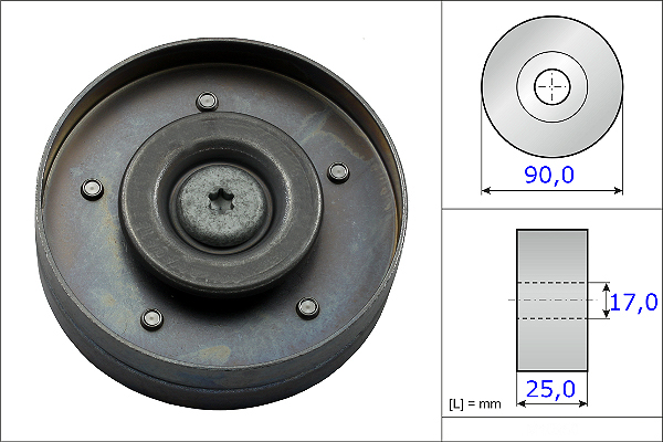 SCHAEFFLER INA Medløberhjul, multi-V-rem 532069410 for VW