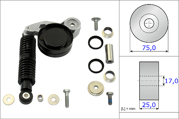 SCHAEFFLER INA Reparationssæt, spændearm-kilerem 533011810 for VW