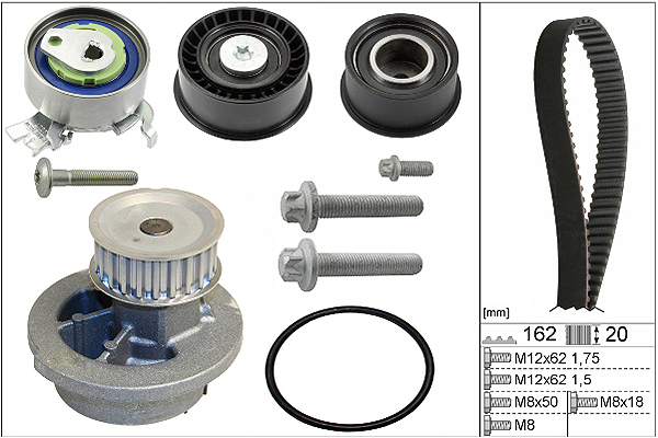 SCHAEFFLER INA Vandpumpe + tandremssæt 530044330 for VAUXHALL OPEL CHEVROLET