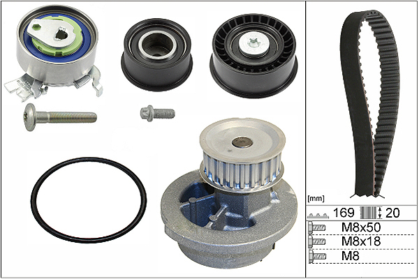 SCHAEFFLER INA Vandpumpe + tandremssæt 530007830 for VAUXHALL CHEVROLET OPEL