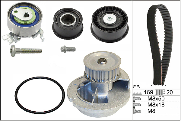SCHAEFFLER INA Vandpumpe + tandremssæt 530007831 for VAUXHALL