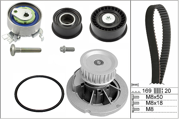 SCHAEFFLER INA Vandpumpe + tandremssæt 530007832 for VAUXHALL