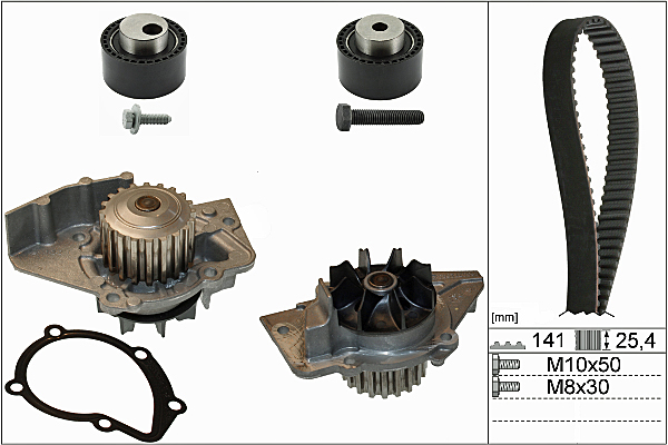 SCHAEFFLER INA Vandpumpe + tandremssæt 530011130 for PEUGEOT FIAT