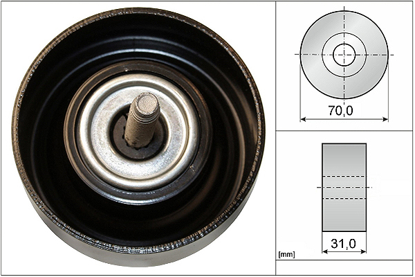 SCHAEFFLER INA Medløberhjul, multi-V-rem 532061410 for OPEL CHEVROLET (SGM)