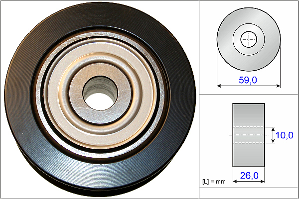 SCHAEFFLER INA Medløberhjul, multi-V-rem 532073710 for PEUGEOT MITSUBISHI