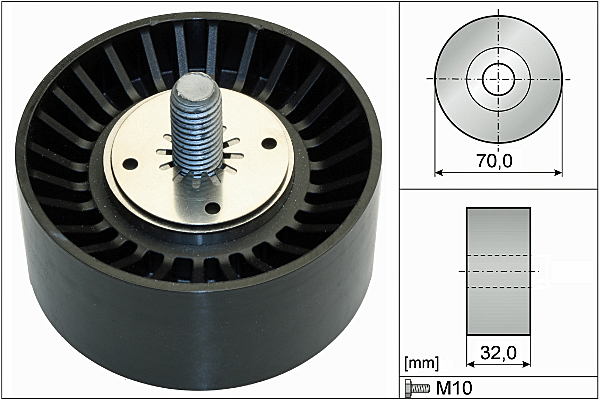 SCHAEFFLER INA Medløberhjul, multi-V-rem 532073510 for VAUXHALL GENERAL MOTORS