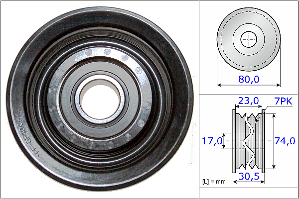 SCHAEFFLER INA Medløberhjul, multi-V-rem 532058010 for HONDA