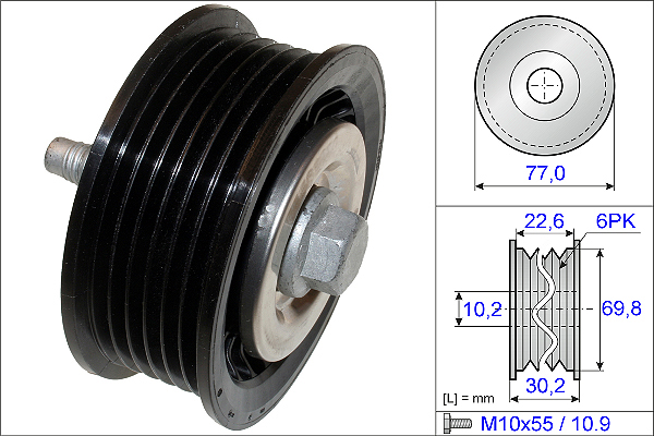 SCHAEFFLER INA Medløberhjul, multi-V-rem 532070010 for VAUXHALL CHEVROLET