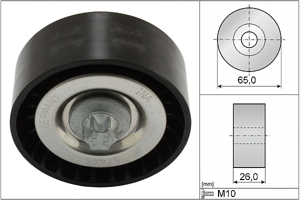 SCHAEFFLER INA Medløberhjul, multi-V-rem 532057010 for MERCEDES-BENZ JEEP FIAT