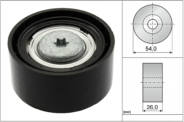 SCHAEFFLER INA Medløberhjul, multi-V-rem 532067210 for MERCEDES-BENZ