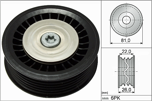 SCHAEFFLER INA Medløberhjul, multi-V-rem 532067810 for MERCEDES-BENZ NISSAN RENAULT