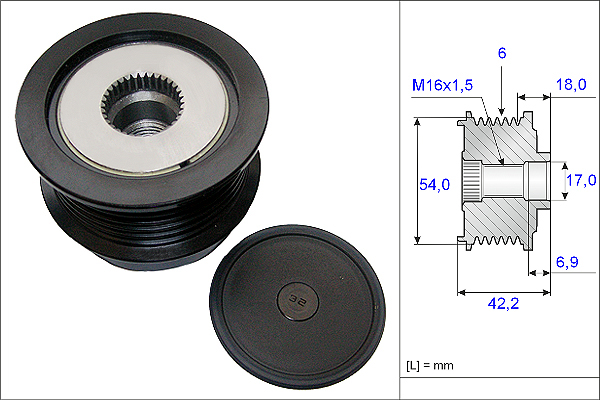 SCHAEFFLER INA Generator friløbskobling 535018810 for VAUXHALL OPEL GENERAL MOTORS