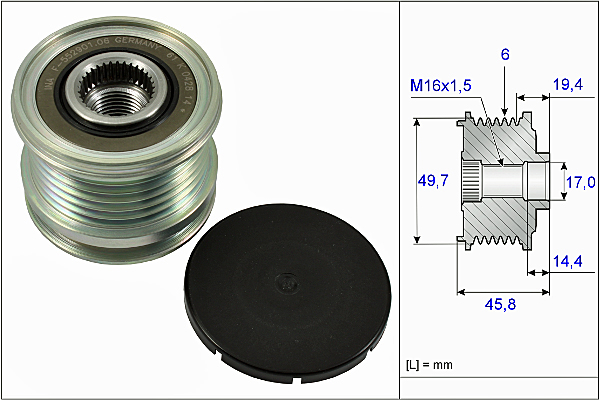 SCHAEFFLER INA Generator friløbskobling 535016810 for MERCEDES-BENZ JEEP