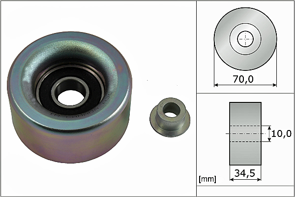 SCHAEFFLER INA Medløberhjul, multi-V-rem 532059010 for LEXUS LOTUS