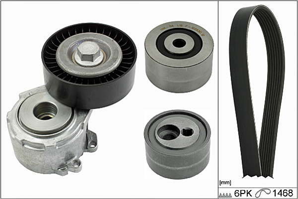 SCHAEFFLER INA Kileremssæt 529015610 for CITROËN PEUGEOT FIAT LANCIA
