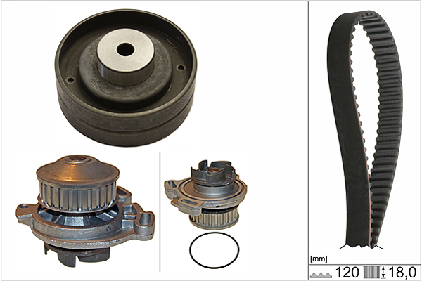 SCHAEFFLER INA Vandpumpe + tandremssæt 530015130 for VW SKODA