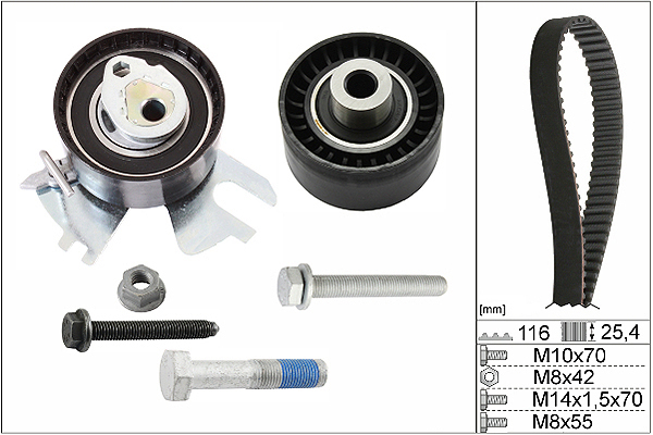 SCHAEFFLER INA Tandremssæt 530055810 for FORD CITROËN LEXUS PEUGEOT FIAT