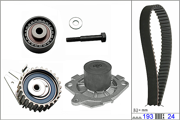 SCHAEFFLER INA Vandpumpe + tandremssæt 530062330 for FIAT