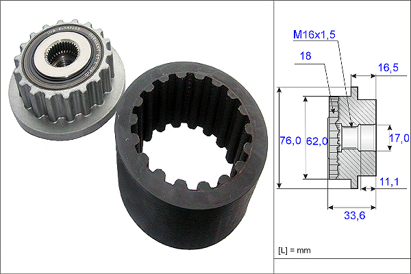 SCHAEFFLER INA Flexibel koblingsmuffe-sæt 535 0186 10 for VW