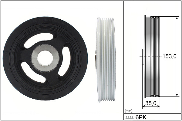 SCHAEFFLER INA Remskive, krumtapaksel 544010410 for FORD VAUXHALL MINI VOLVO PEUGEOT MAZDA SUZUKI FIAT