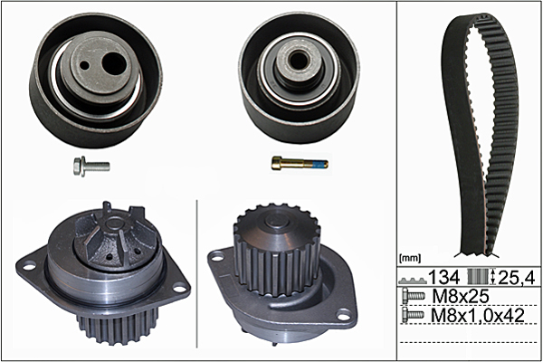 SCHAEFFLER INA Vandpumpe + tandremssæt 530005530 for PEUGEOT