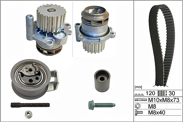 SCHAEFFLER INA Vandpumpe + tandremssæt 530009130 for VW AUDI SEAT