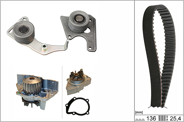 SCHAEFFLER INA Vandpumpe + tandremssæt 530009631 for FIAT PEUGEOT