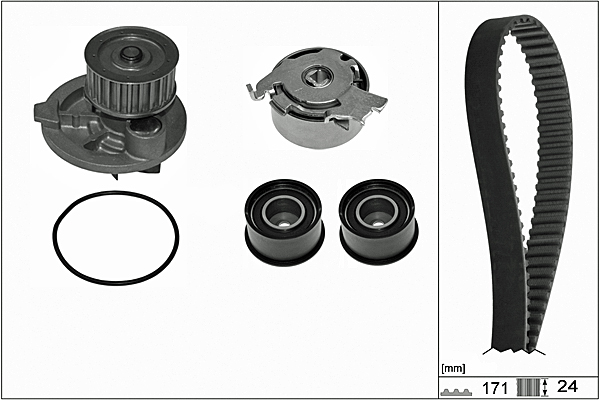 SCHAEFFLER INA Vandpumpe + tandremssæt 530035831 for VAUXHALL OPEL DAEWOO CHEVROLET