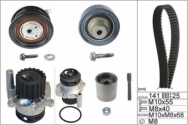 SCHAEFFLER INA Vandpumpe + tandremssæt 530036132 for VW AUDI SKODA SEAT