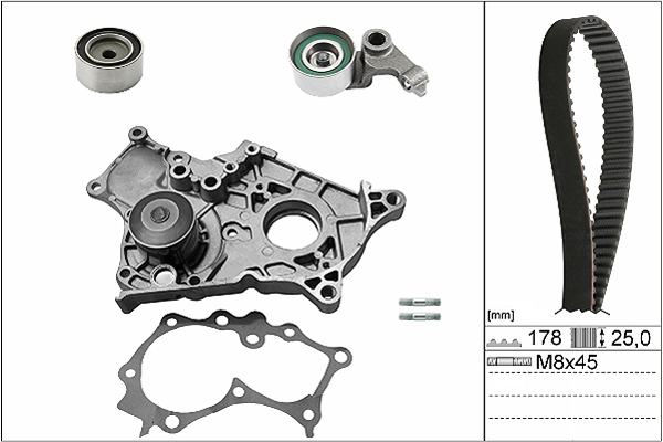 SCHAEFFLER INA Vandpumpe + tandremssæt 530042230 for TOYOTA