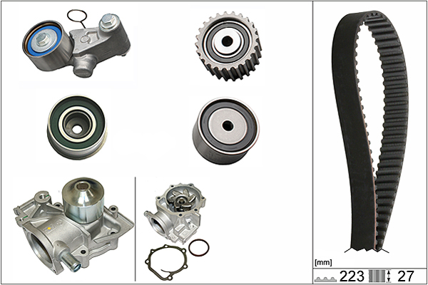SCHAEFFLER INA Vandpumpe + tandremssæt 530042630 for SUBARU